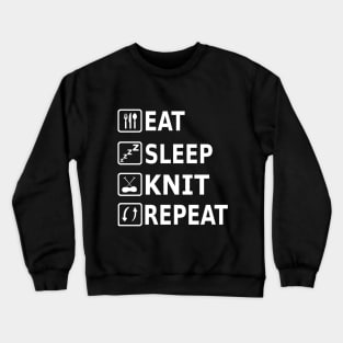 Eat Sleep Knitting Repeat Wool Gift Children Crewneck Sweatshirt